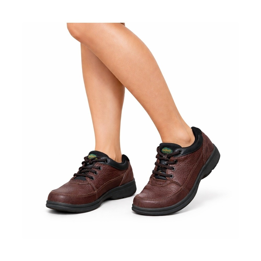 Rockport Prowalker Brown Pebbled Leather Walking Shoes WWT11 Womens 6.5 M